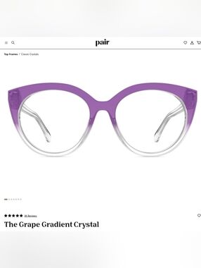 Pair Eyewear Zuri Style Magnetic Topper "The Grape Gradient Crystal"